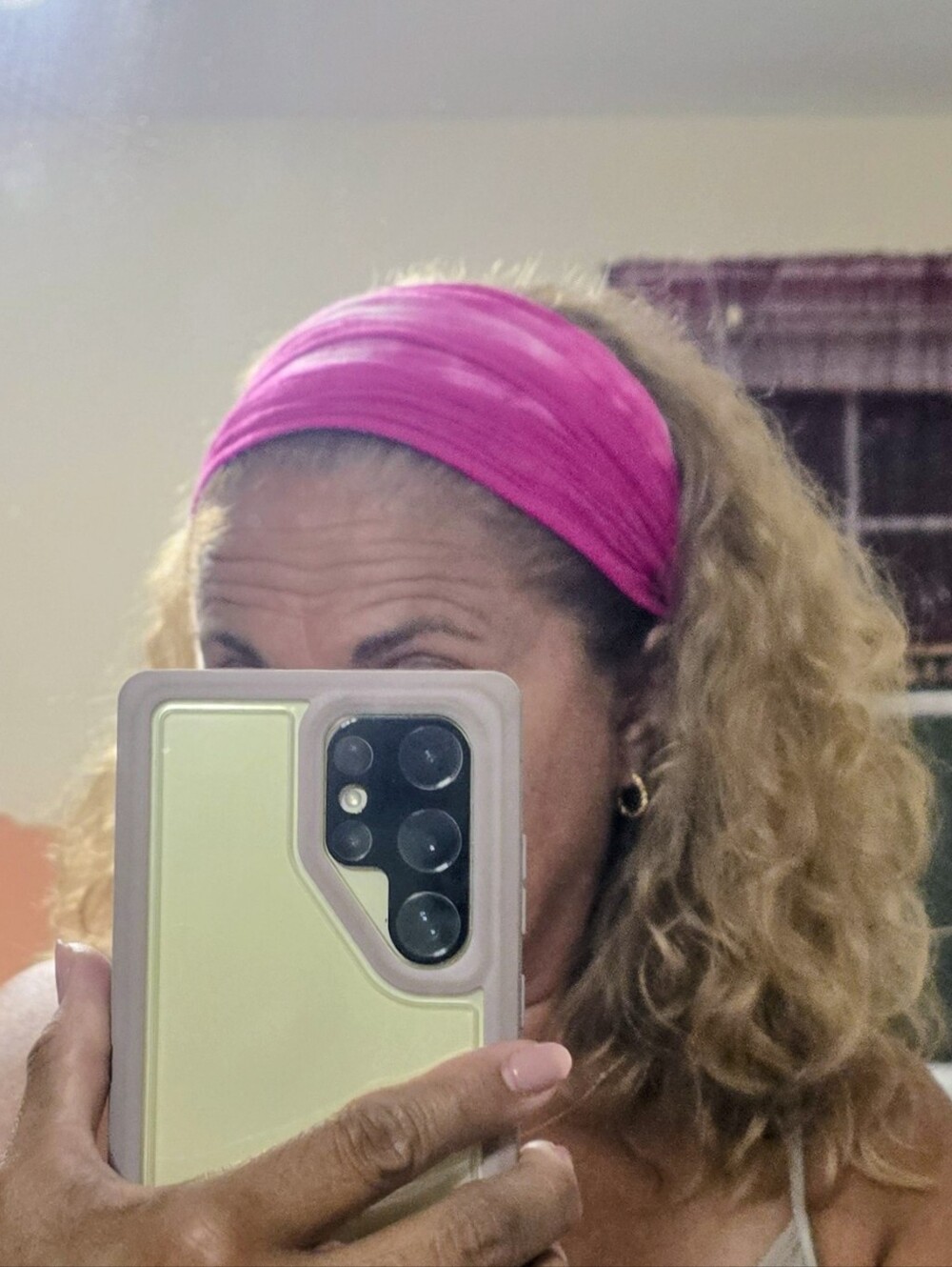 Headband Color Pink yoga, gym or everyday 100% cotton